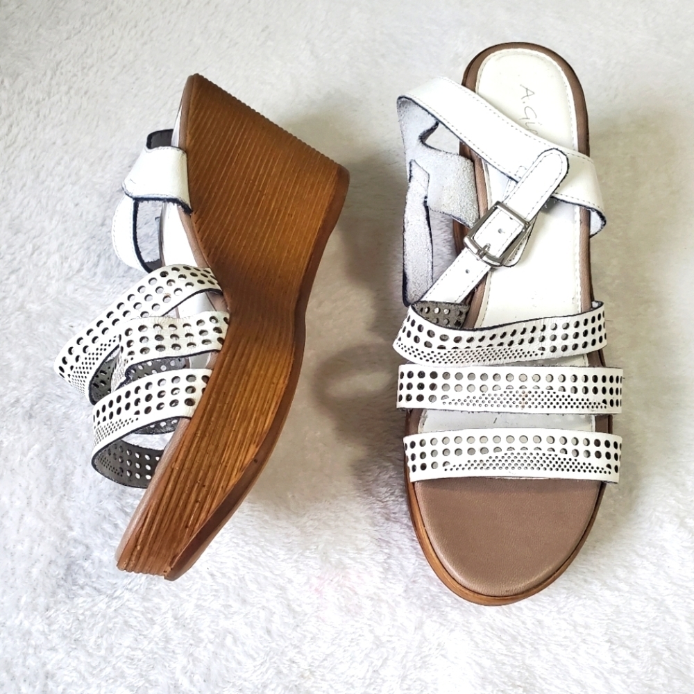 Italian Leather Wedge Sandals